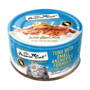 Fussie Cat - 山羊奶湯汁系列主食罐 - 吞拿魚 + 小鯷魚 - 70g x 1箱 (24罐)